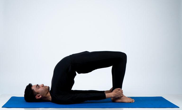 Setu-Bandhasana-Bridge-Pose to burn fat